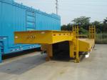 Hydraulic Flat Bed Semi Trailer , Low Bed Truck Trailer For Machine Transport