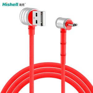 China Antiwear Zinc Alloy Phone Charger Wire , Ultraportable Long Phone Charger Cable wholesale
