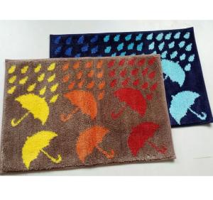 China Washable Door Mats Customized Logo Printing 100 Polyester Material wholesale