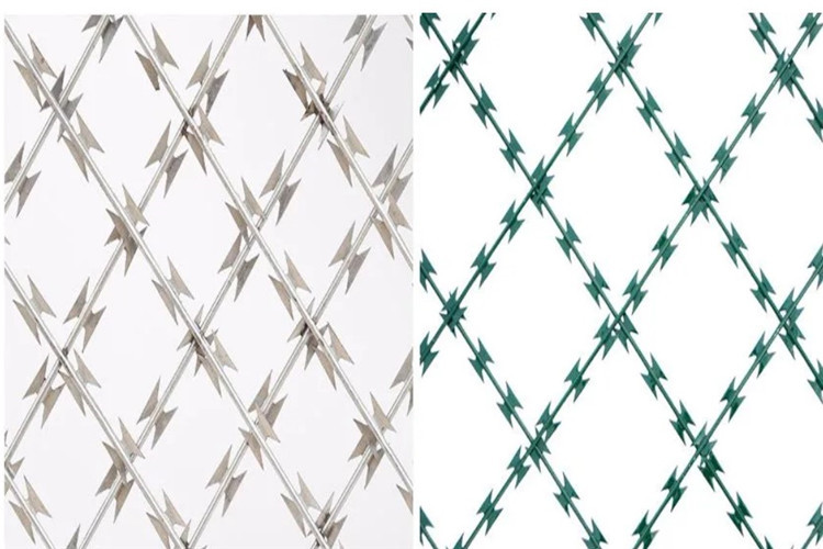 Factory Supply Diamond Galvanized Razor Barbed Fence Mesh For Security