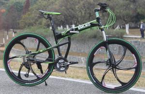 China Fork Suspension 26×1.95 Aluminum Folding Mountain Bike wholesale