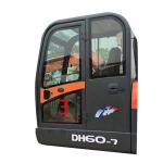 Green DOOSAN Glass Tempered Excavator Glass Replacement Left Door Lower Position