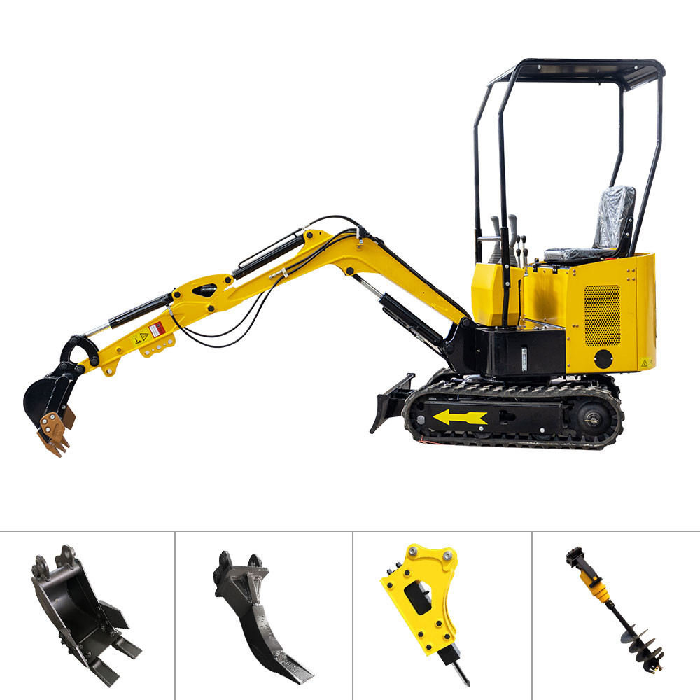 1200kg Japan Engine Crawler Mini Excavator Three Cylinders Water Cooled