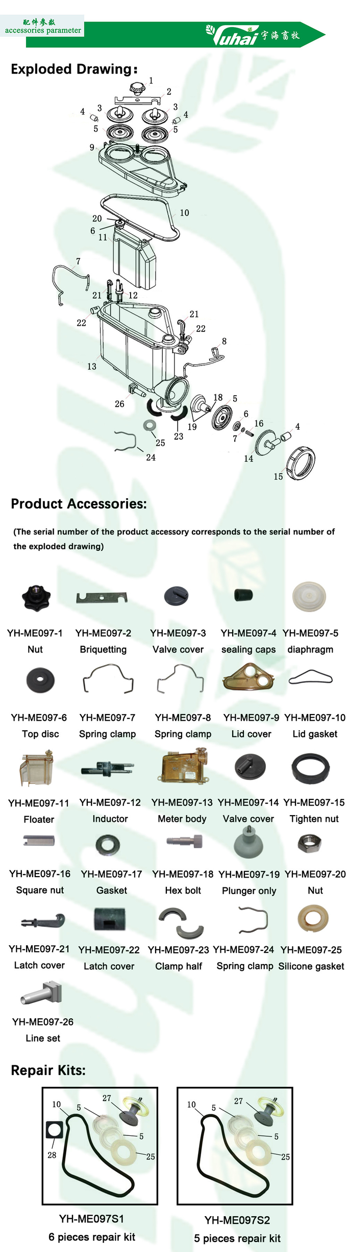 Gea Milking Machine Repair Kit For Flow Meter Sensor Milk Meter