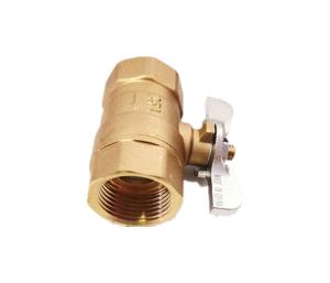 China DN25 Brass Female Ball Valve With Butterfly Handle wholesale