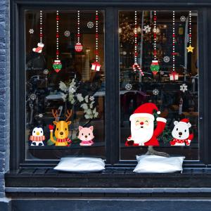 China Holiday Decorative PVC 3d Christmas Vinyl Wall Stickers PMS/CMYK Colour Removable wholesale