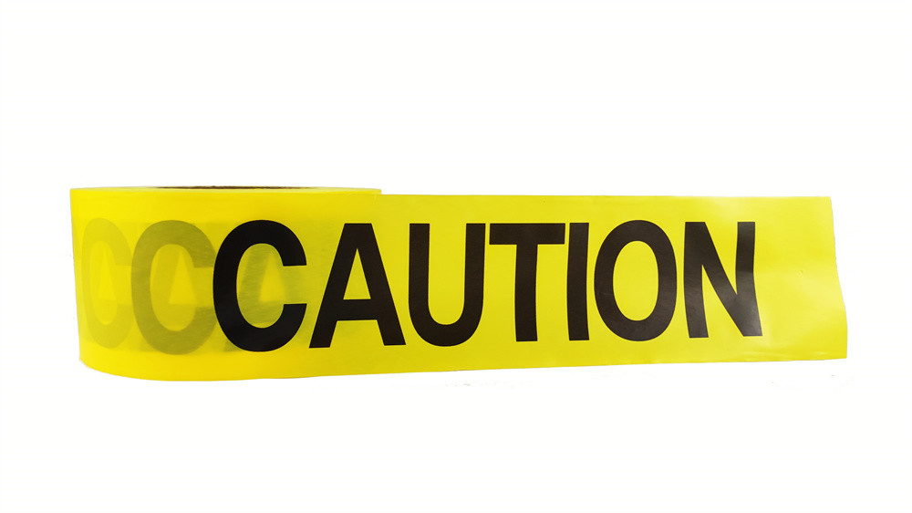 High Flexibility Waterproof Segregation Caution Tape 1000ft Length 3in Width 1.6mil Thickness