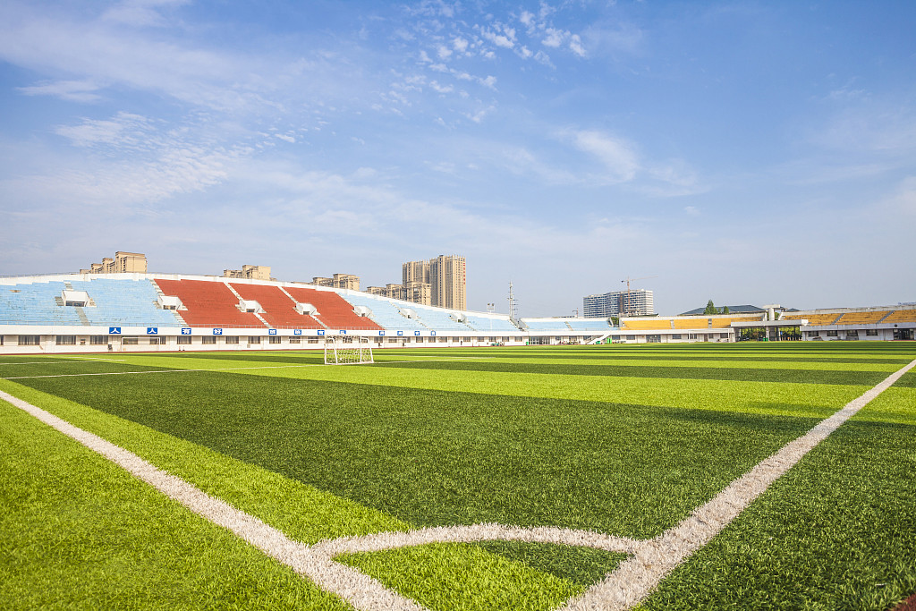 Skin Friendly Outdoor Playground Artificial Turf Grass Football Field