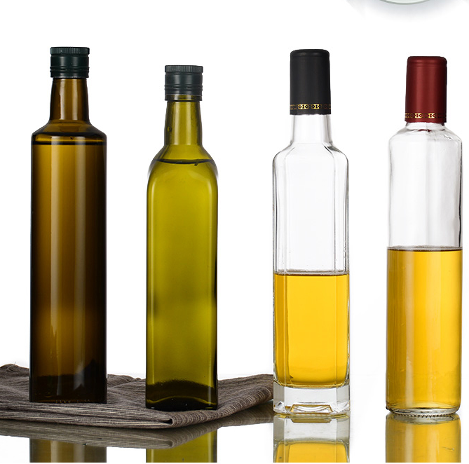 500ml Glass Olive Oil Bottle Green Color Suitable for Kitchen Needs OEM/ODM Accepted