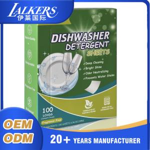 China ODM OEM Dish Washing Sheets Eco Friendly Dishwasher Cleaning Sheets wholesale