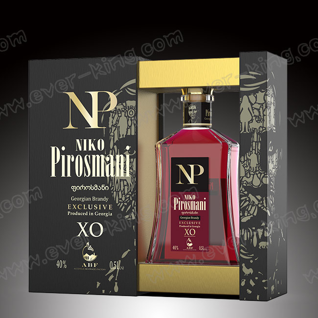 Luxury Customed Drawer Gift Box For Glass Liquor Bottle Vodka Gin Whisky Bottle Packaging Box
