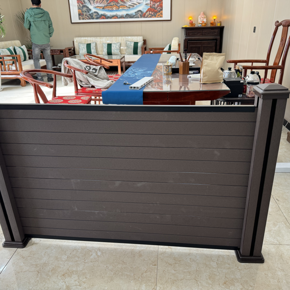 Coffee Color Wpc Fence Wood Plastic Low Maintenance No Painting