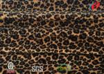 Leopard Faux Fur Polyester Velvet Fabric For Fashionable Garment 180GSM