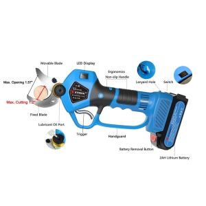 High Quality Lithium Pruning Shears Battery Operated With LED Display