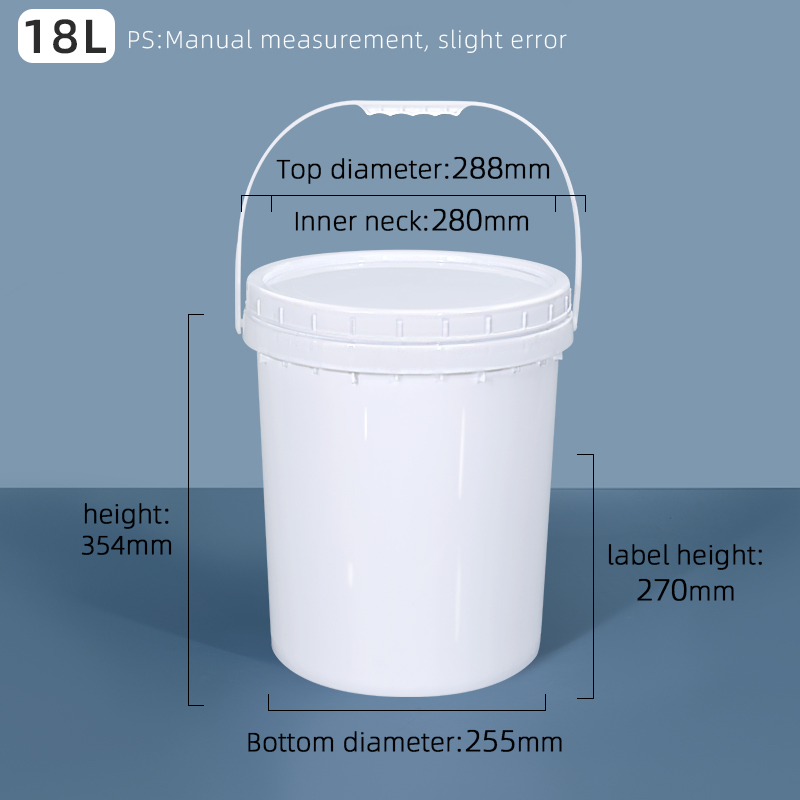 20L Plastic Bucket With Screw Lid For Veterinary Medicine House Industry as the photo
