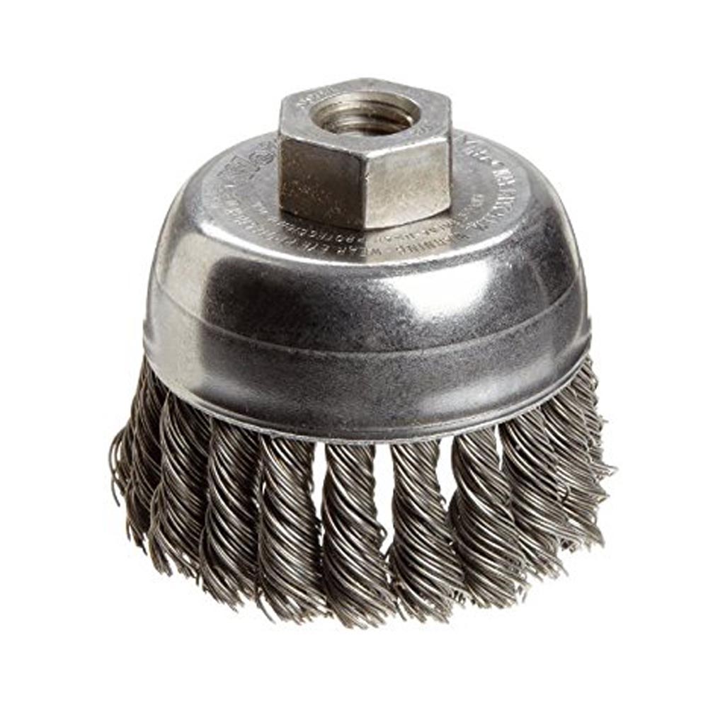 Single Section Spare Washer Knotted Wire Wheel Brush Alloy Sponge Surface