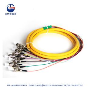 China SM 12 Core FC Distribution 1310nm 1550nm Single Mode Fiber Pigtails wholesale