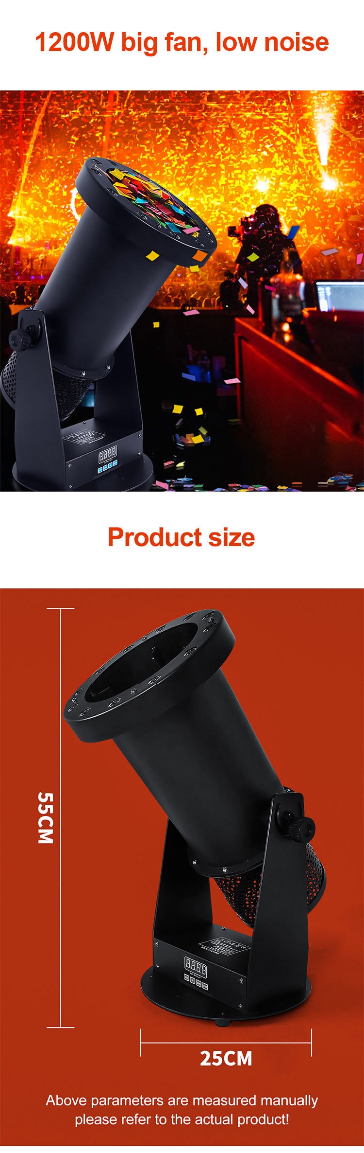Colorful Papers Machine DMX512 Remote Control Confetti Machine for Party Celebration
