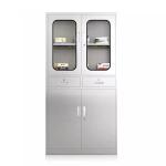 201 Stainless Steel Medicine Cabinet Durable Hospital Medicine Cabinet 2 Drawer