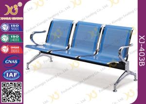 China Hospital Iron Structure Full Welding 3 Seater Waiting Chair With Cushion wholesale
