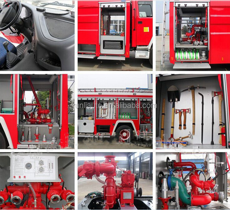Double Row Fire Truck Airport Fire Truck Water Capacity Cannon