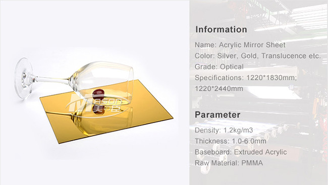 3mm 4x6 Feet Flexible Mirror Sheets 100% virgin MMA