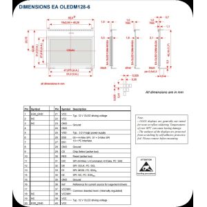 128*64 High Contrast SPI Interface SSD1306 OLED Module