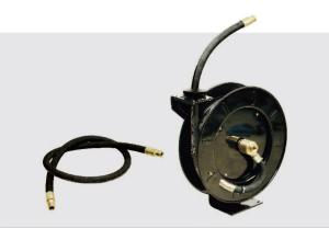 China Heavy Duty Construced Fuel Metal Hose Reel Powder Coated Steel / NBR Rubber Hose wholesale