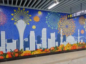 China 12m Length Stainless Steel Wall Sculpture , Contemporary Relief Sculpture wholesale