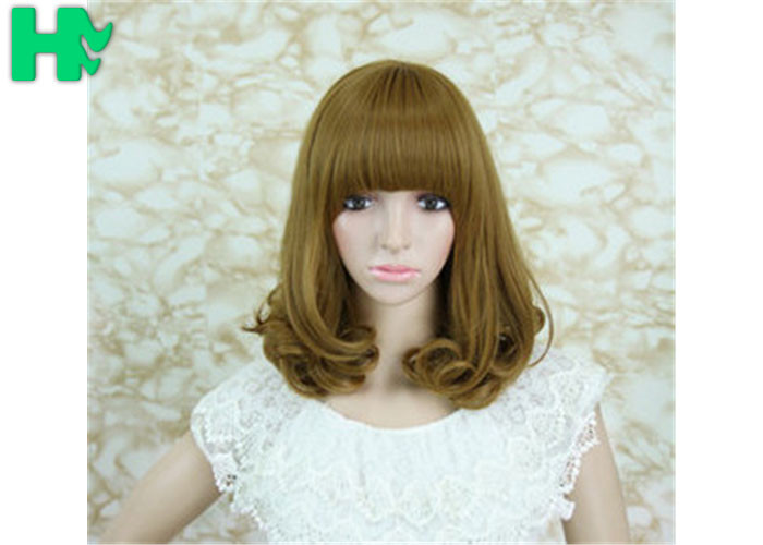 Short Wave Bob Hair Synthetic Hair Wigs Fiber Natural Look Wigs For Women