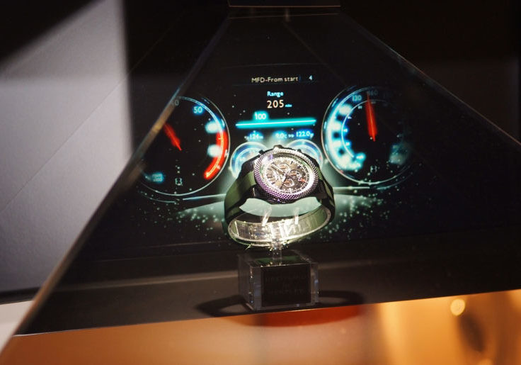 55 Inch POS Hologram Pyramid , 3D holographic display box AC110 - 240V