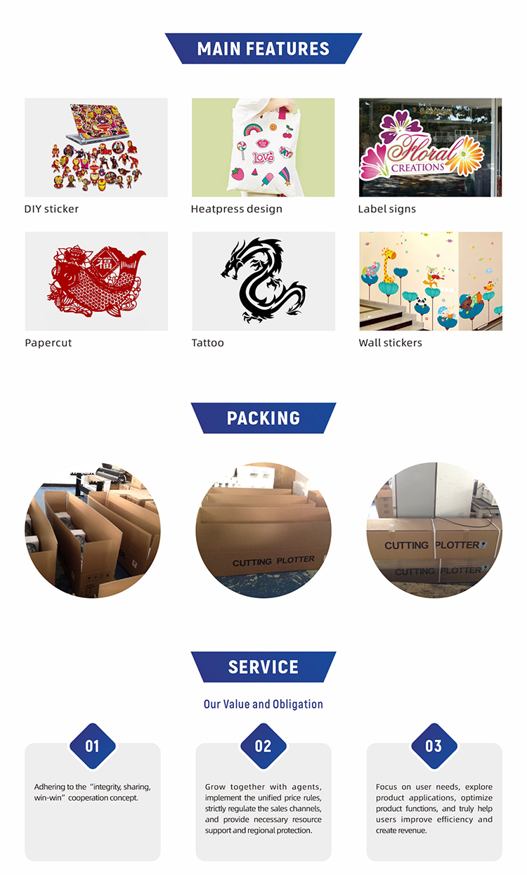 1200mm/s Car Film Cutting Plotter Adhesive Vinyl for Cutting Plotter Pattern Cut Machine RC-720