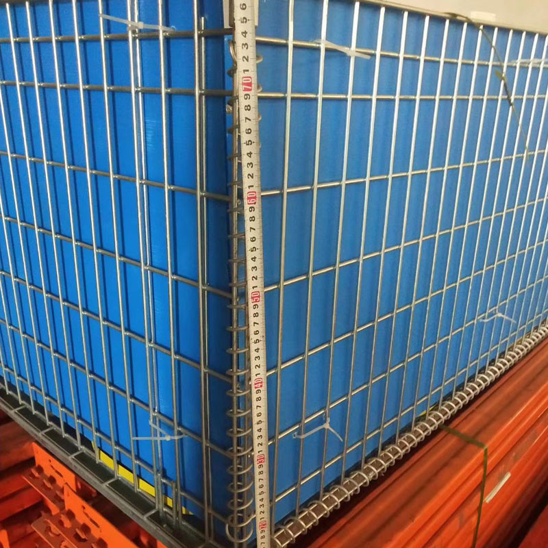 Foldable Heavy Duty Galvanized Collapsible Wire Mesh Containers With Caster Wheels