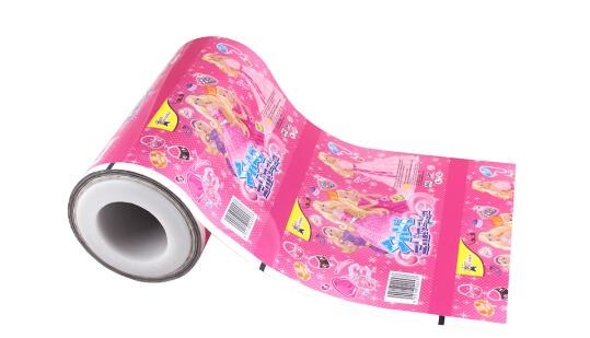 high quality Printing custom plastic roll film , Plastic foil packaging roll