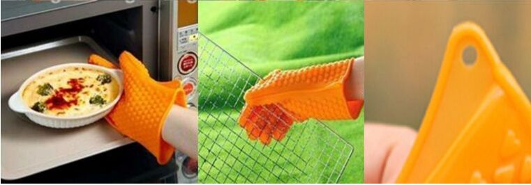Amazon Heat Resist bbq Grilling BBQ Silicone Gloves/Oven Gloves for Cooking , Baking