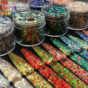 China Christmas Nail Art Glitter Mix PBT Mix Sequins For Face Make Up Jewelry Decorations on sale