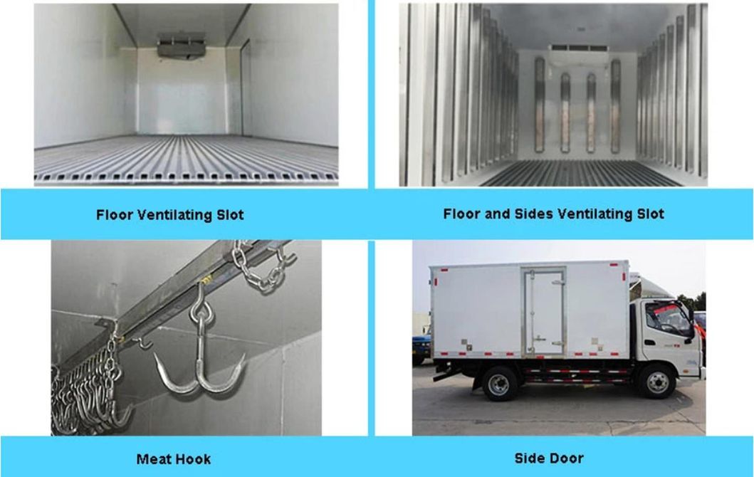 Foton Ice Cream Refrigerator Cargo Cooled Cooling Food Refrigerated Van Freezer Box Transport Truck