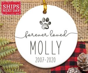 China Forever Loved Paw Print Memorial Ornament Decoration With Name Date wholesale