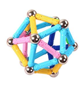 China Simple Creative Magnetic Sticks With Steel Ball Magnetic Blocks Magnetic Bar Toys wholesale