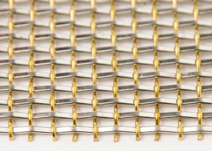 China Partitions Woven Copper Stainless Steel Crimped Wire Mesh 4×8m For Furniture wholesale