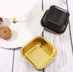 Square Black Smooth Wall Colored Aluminum Foil Bowl