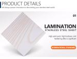 201 316 310 430 Laminated Stainless Steel Sheet Wood Print Effect
