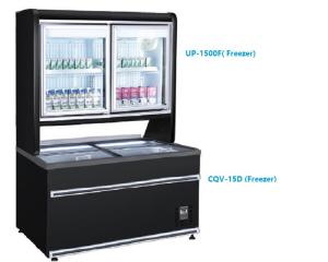 China 1200L R290 Commercial Refrigerator Freezer Combo Glass Door Supermarket wholesale