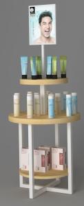 China Three Layers Makeup Display Rack / Professional Makeup Display Counter wholesale