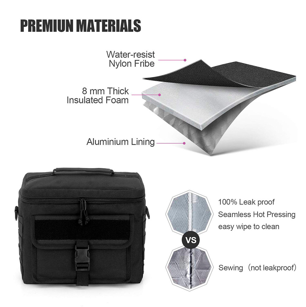 Tactical Insulated Meal Prep Lunch Cooler For Picnic