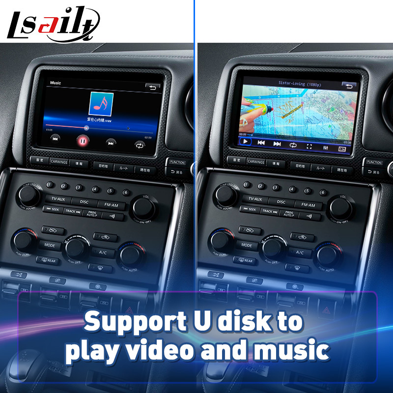 Lsailt 7 Inches Wireless Carplay Android Auto HD Screen for Nissan GTR R35 GT-R JDM 2008-2010