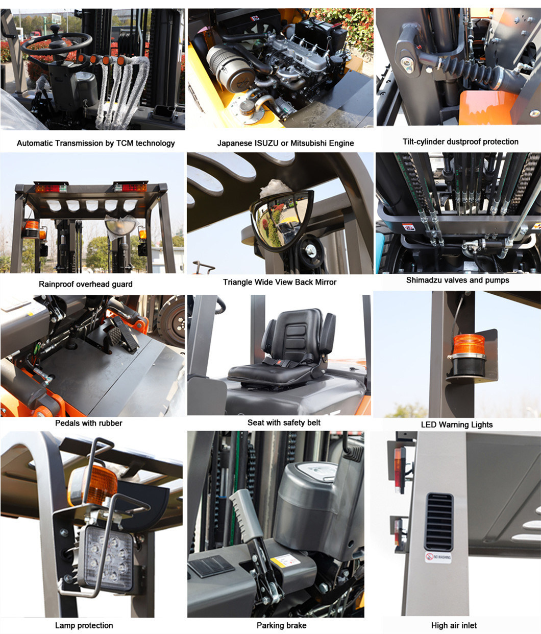 Snsc New 2.5 Ton LPG Gasoline Dual Fuel Propane Petrol Gas Forklift