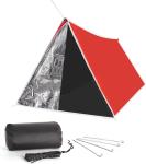 Emergency Tent, 2 Person Tube Tent Survival Shelter Paracord, Stakes, Whistle