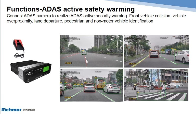 Advanced 8CH AHD 1080P 2TB ADAS Driver Fatigue System DVR For Heavy Duty Trucks