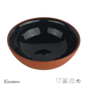 China Round Ceramic Dinner Bowls / Terracotta Bowl Blue Inside 5 Inch - 7.8 Inch wholesale